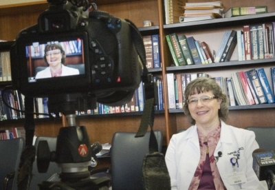 Dr. Hannah Gay, University of Mississippi Medical Center associate professor of pediatrics and director of the pediatric HIV program, speaks with reporters during a news conference on March 8 at the Blair E. Batson Hospital for Children in Jackson, Miss.