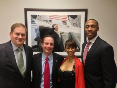 RNC Chairman Reince Priebus and actress Stacey Dash.