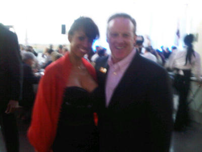 RNC Communications Director Sean Spicer and actress Stacey Dash.