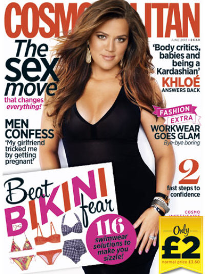 Khloe Kardashian covers Cosmopolitan UK magazine.