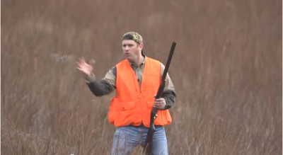 Pastor Matt Carter of The Austin Stone Community Church catches a flying quail with his bare hand.