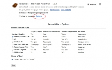 This image shows options from John Dyer's Texas Bible plugin.