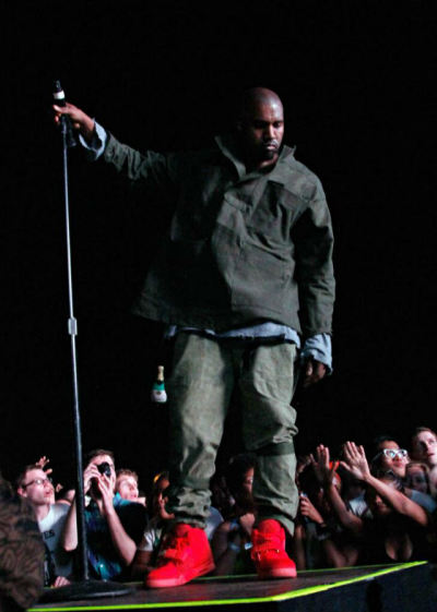 Rapper Kanye West performs at the Governors Ball at Randall's Island in New York City on Sunday, June 9, 2013, as seen in this public Twitter photo.