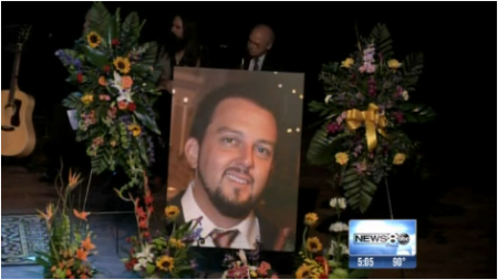 Former youth pastor of Alsbury Baptist Church, Brian Jennings is remembered at a memorial service on Wednesday June 19, 2013. Jennings was killed just minutes before Father's day last weekend.