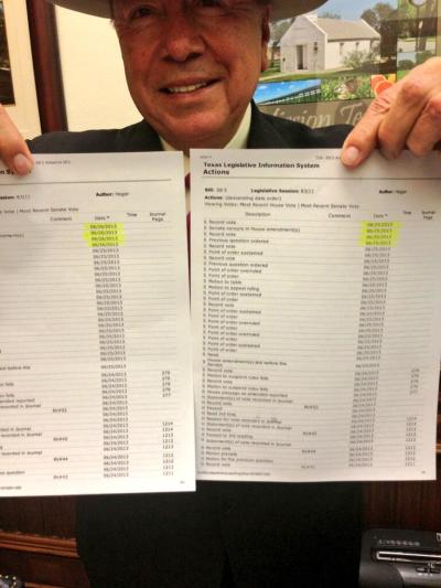 Time-stamp altered to show vote happened before midnight. Left shows 6/26; right 6/25.