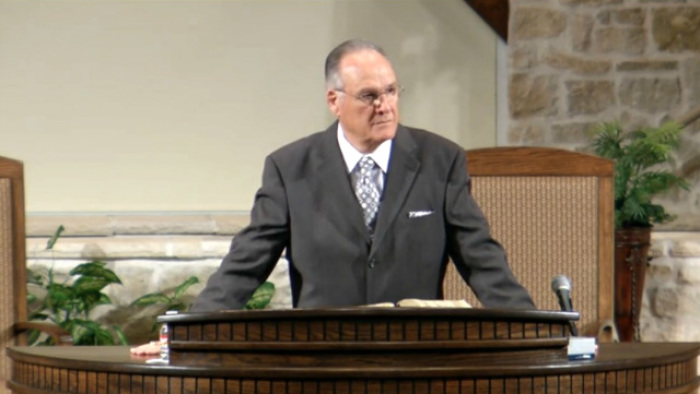 Dr. Jim Standridge, senior pastor of Immanuel Baptist Church in Skiatook, Okla., preaches on May 19, 2013.