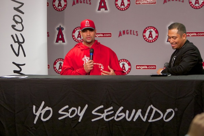 Baseball All-Star and Los Angeles Angels first baseman Albert Pujols shares about his personal journey from the Dominican Republic to the U.S. major leagues, July 2, 2013.