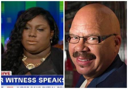 Rachel Jeantel (l) and Tom Joyner (r).