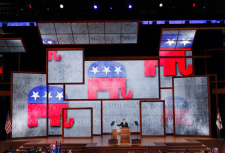 Republican National Committee Chairman Reince Priebus gavels the 2012 Republican National Convention into session during the opening session in Tampa, Florida, August 27, 2012.