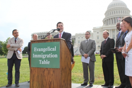 Dr. Russell Moore speaking at an Evangelical Immigration Table press conference, Washington, D.C., July 24, 2013.