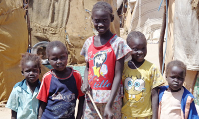 Christian children living in makeshift camps around Khartoum, Republic of Sudan in this undated photo.