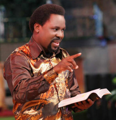 T.B. Joshua, General Overseer of The Synagogue, Church of All Nations (SCOAN) based in Lagos, Nigeria.