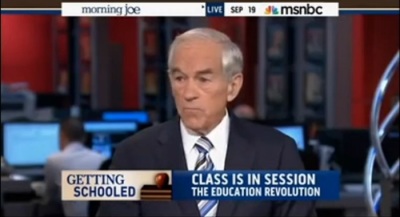 Ron Paul appeared on MSNBC's Morning Joe to promote his new book 'New School Manifesto: A Libertarian Look at American Education.'