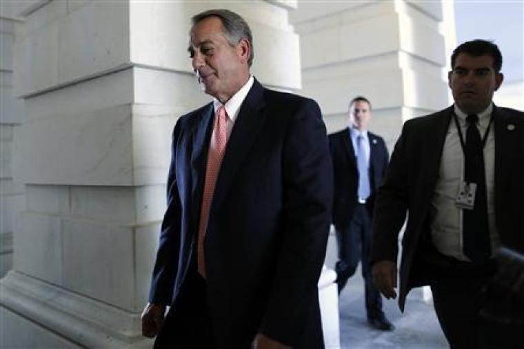 House Speaker John Boehner (R-Ohio) arrives at the U.S. Capitol in Washington, D.C. Sept. 30, 2013.