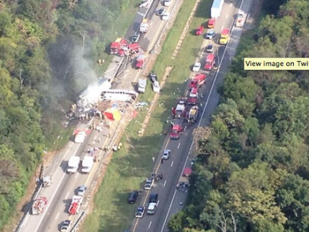 A I-40 crash has killed 8 people after a church bus veered out of its lane and into oncoming traffic.