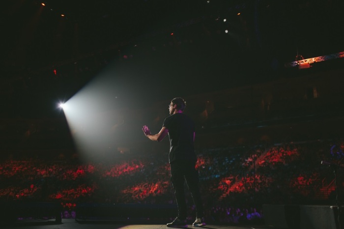 Judah Smith gives a message on following Jesus to the utmost at Catalyst 2013 conference in Atlanta, Oct. 3, 2013.