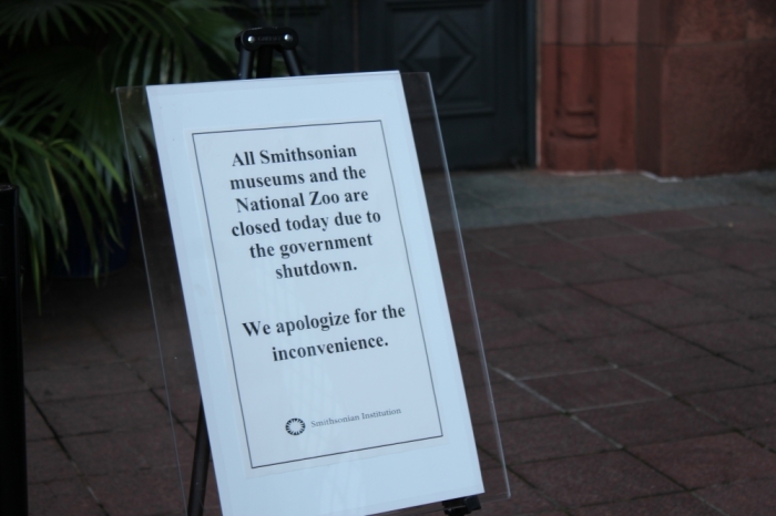 Smithsonian Museum during the government shutdown, Washington, D.C., Oct. 2, 2013.