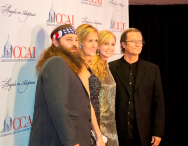 Willie and Korie Robertson were among the celebrities recognized at the Congressional Coalition on Adoption Institute's 15th annual awards gala in Washington, D.C. on Oct. 9, 2013. The Robertsons were nominated by Sen. Mary Landrieu (D-La.).