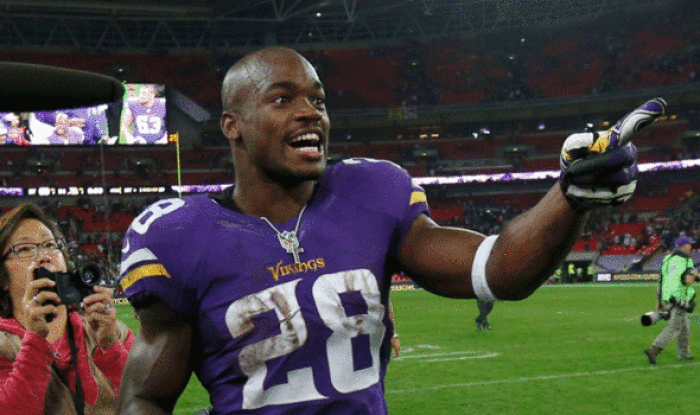 Minnesota Vikings running back, Adrian Peterson.