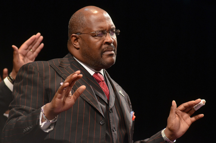 Famed pastor and gospel singer Marvin Winans of Perfecting Church in Detroit, Michigan.