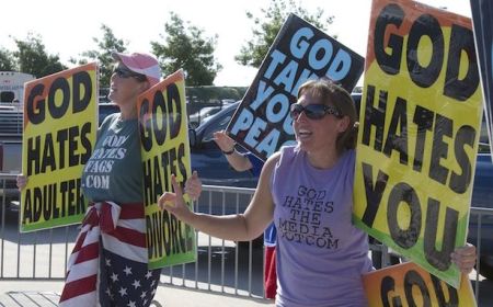 Westboro Baptist Church protesters