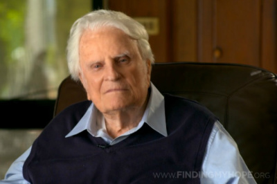 The Rev. Billy Graham appears in 'The Cross.'