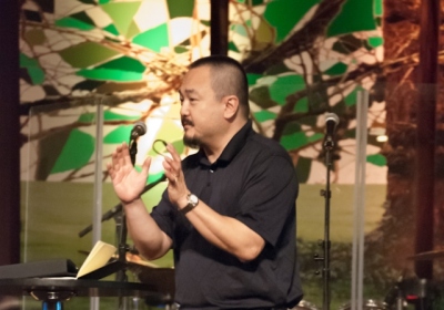 Soong-Chan Rah speaks at the Mosaix 2013 conference held at Grace Brethren Church in Long Beach, Calif., Nov. 6, 2013.