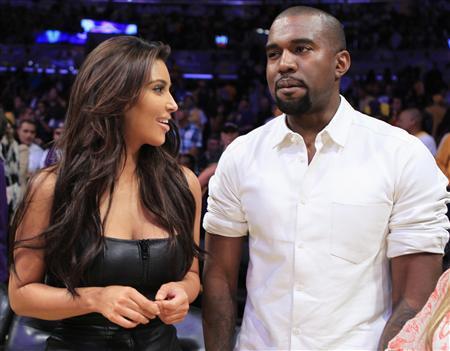 Kim Kardashian and rapper Kanye West