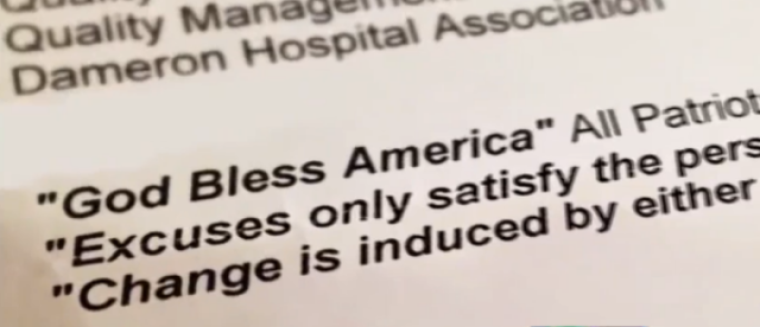 Boots Hawks, a retired U.S. Army veteran and Dameron Hospital employee in Stockton, Calif., was suspended from his 10-year job before Veterans Day for including 'God Bless America' in his email signature.