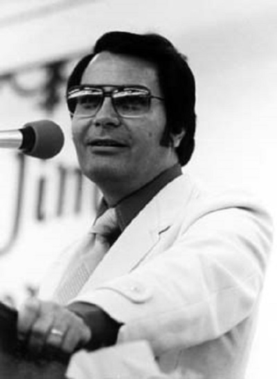 Jim Jones, leader of the 20th century cult the Peoples Temple. On November 18, 1978, Jones and approximately 900 followers committed suicide at the community of Jonestown in Guyana, South America.