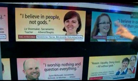 Sacramento Atheist Billboards to be put up by FFRF in November 2013.