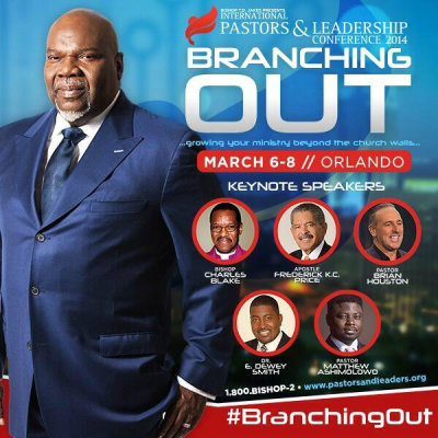 Bishop T.D. Jakes' annual International Pastors and Leadership Conference takes place in March in Orlando, Fla., and features several prominent Christian ministers, including Hillsong Church Pastor Brian C. Houston and COGIC Bishop Charles E. Blake.