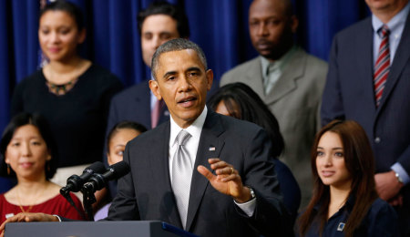 U.S. President Barack Obama speaks about the Affordable Care Act at the White House in Washington December 3, 2013. President Barack Obama's chief of staff said on Tuesday that more than 1 million new visitors had checked out the HealthCare.gov website on Monday, the first day after a major overhaul of the troubled site used to shop for health insurance required under new reforms.