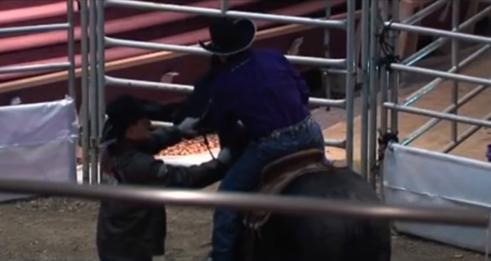 Rev. Lawrence Bishop II, associate pastor of Solid Rock Church in Ohio, hopped onto wild horse during the service as part of a sermon illustration.