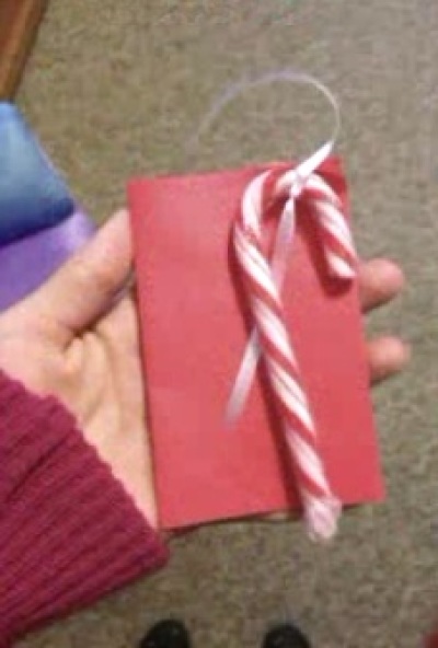 6-year-old Isaiah Martinez's Christmas gift to fellow students included a candy cane and note describing how the Christmas candy represents the life of Jesus.