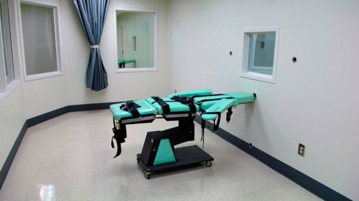 Undated photo of a lethal injection table.