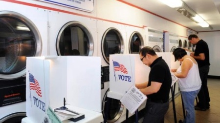 Virginia residents cast their vote for who will be the state's next attorney general, Democratic state Sen. Mark Herring or Republican state Sen. Mark Obenshain.