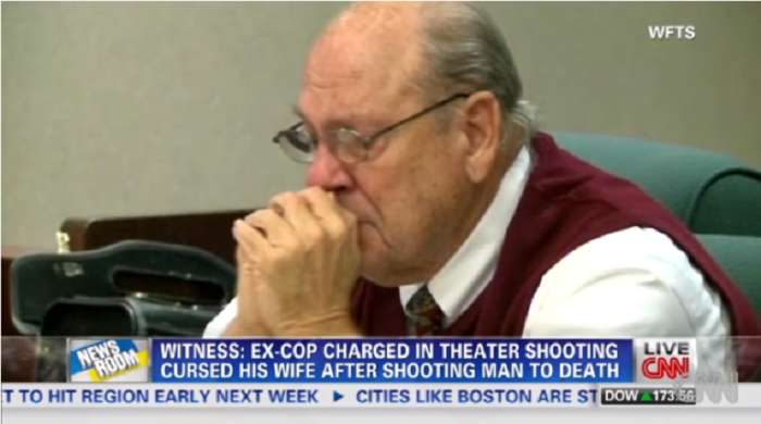 Retired police captain Curtis Reeves Jr., weeps during his bail hearing this week.