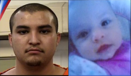 Elijah Fernandez (l), allegedly sexually abused 4-month-old Izabella (r), earlier this month while her mother did laundry. The physical injuries resulted in her death in Albuquerque, N.M., on Feb. 23, 2014.