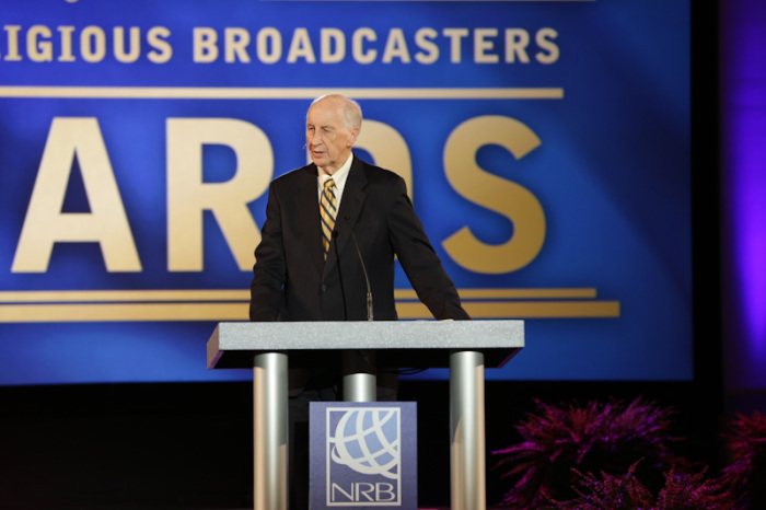 Jack Hayford receiving the Hall of Fame award at NRB 2014 in Nashville, Tennessee, on Feb. 25, 2014.