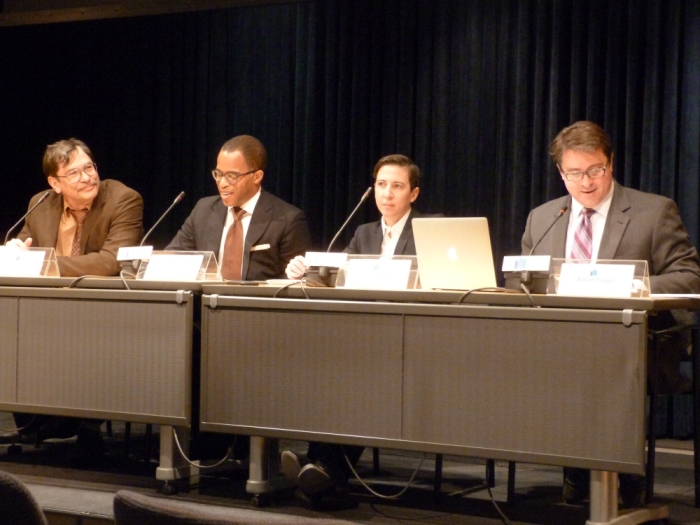 (L to R) Dr. Clyde Wilcox, Jonathan Capehart, Dr. Jennifer Kates, Dr. Robert P. Jones, discussing 'A Shifting Landscape: A Decade of Change in American Attitudes about Same-Sex Marriage and LGBT Issues,' by Public Religion Research Institute, Feb. 26, 2014, Washington, D.C.