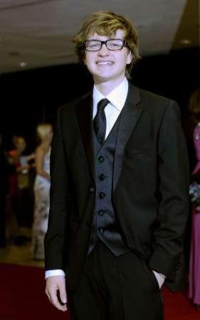 Angus T. Jones of 'Two and a Half Men' arrives for the annual White House Correspondents' Association dinner in Washington, April 30, 2011.