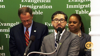 Pastor Eugene Cho of Quest Church in Seattle, speaking at the Evangelical Immigration Table press conference, Washington, D.C., April 29, 2014.