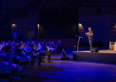 Erwin McManus was the keynote speaker during the Biola Media Conference held at CBS Studio Center, May 3, 2014.