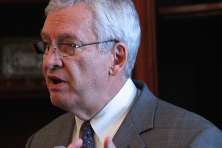 Dr. Leith Anderson, president of the National Association of Evangelicals, delivering remarks at a press conference in Washington, DC on Wednesday, May 7, 2014.