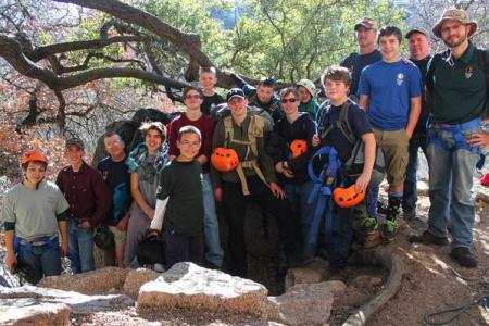 Members of the Christian young men's organization Trail Life USA.