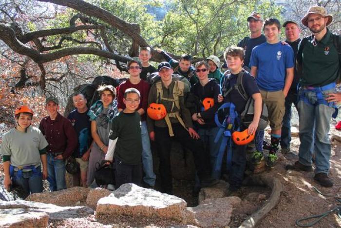 Members of the Christian young men's organization Trail Life USA.