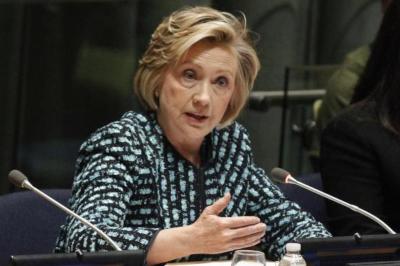 Former U.S. Secretary of State Hillary Clinton speaks during an International Women's Day event at the U.N. headquarters in New York, March 7, 2014.