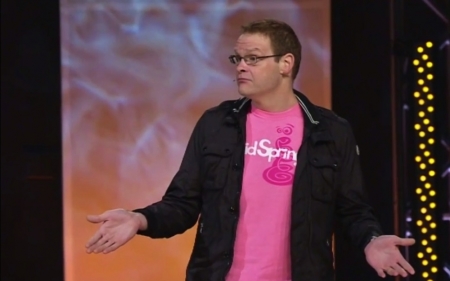 Screenshot of Pastor Perry Noble delivering a sermon at his South Carolina megachurch.