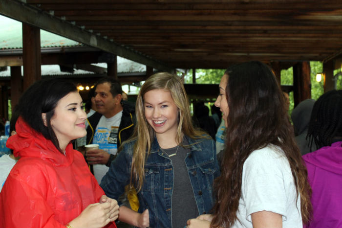 Alexandra Osteen hangs out with volunteers at the Bronx Zoo in the Bronx borough of New York City on Thursday, June 5, 2014, as part of Joel Osteen Miniseries's Generation Hope Project outreach.